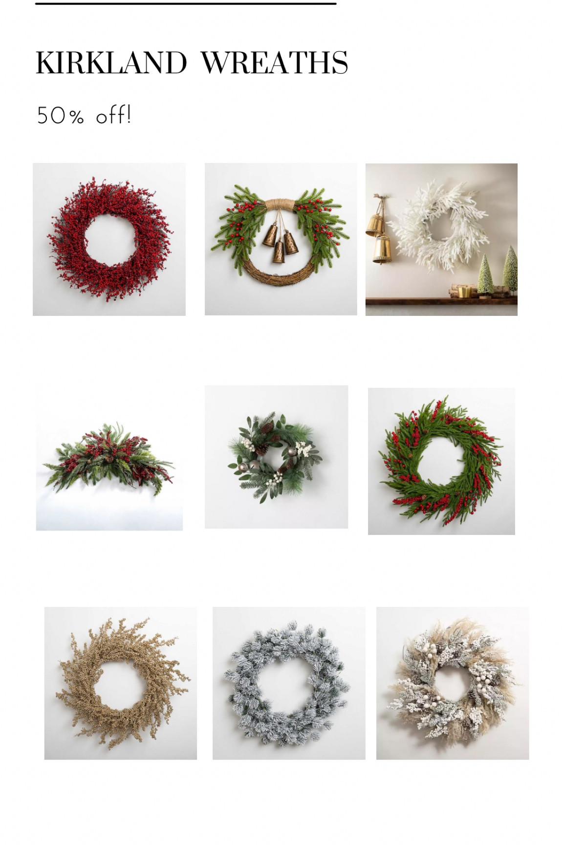 Today only sale! Kirkland’s wreaths are 50% off!!



#LTKHoliday #LTKCyberWeek #LTKSeasonal