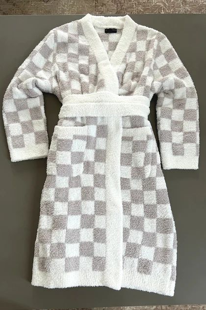 Checkered Buttery Robe- Pre Order Nov 18th | The Styled Collection