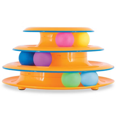 Catstages Tower of Tracks Cat Interactive Toy - Orange | Target
