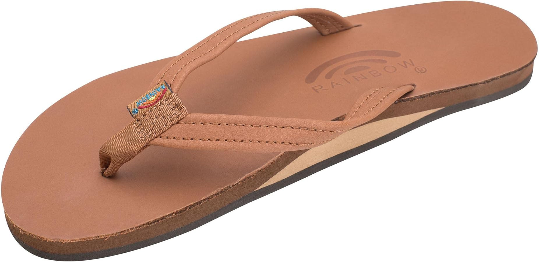 Rainbow Sandals Women's Single Layer Leather Sandal Narrow Strap | Amazon (US)
