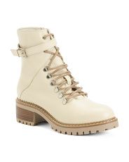 Made In Spain Leather Laced Up With Buckle Boots | Marshalls