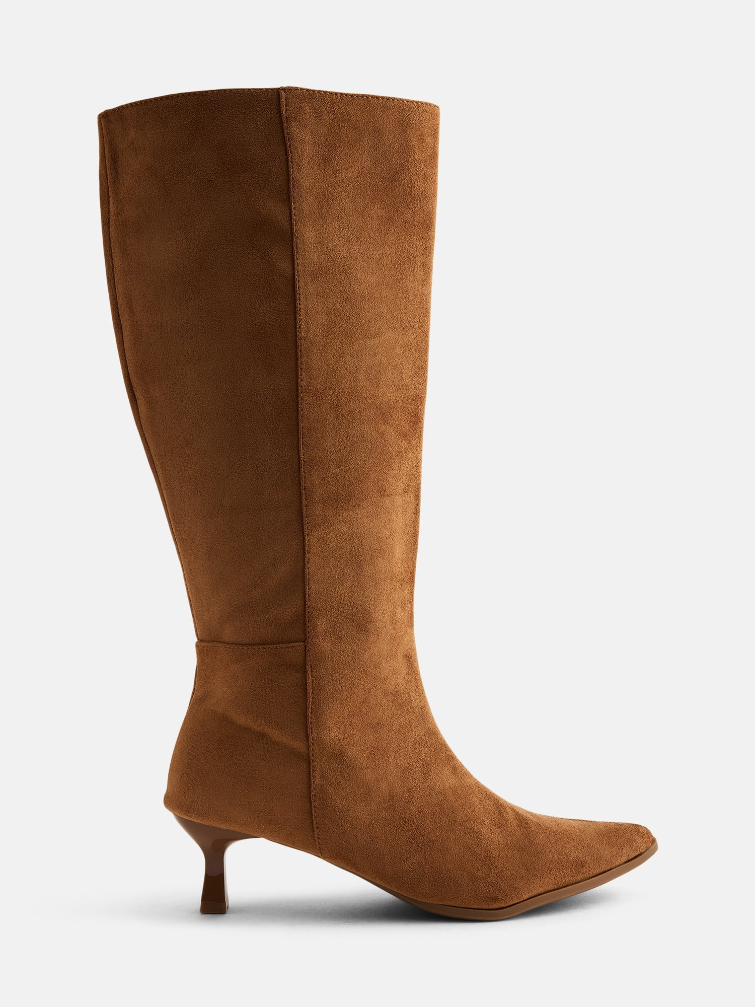 No Boundaries Women’s Kitten Heel Tall Boots | Walmart (US)