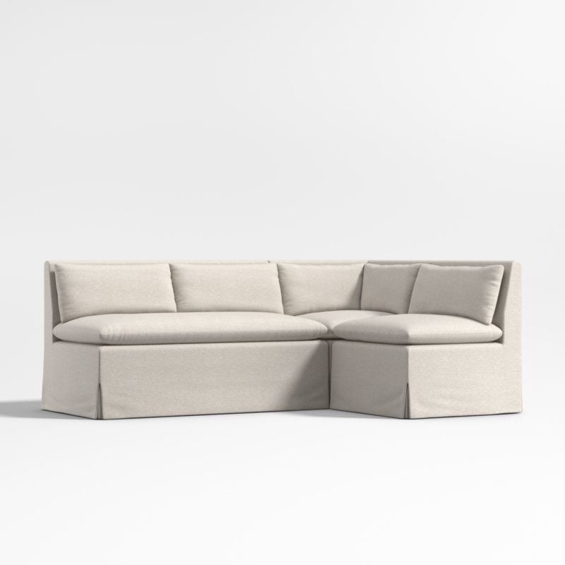 Belmar Single L-Shaped Loveseat Dining Banquette + Reviews | Crate & Barrel | Crate & Barrel