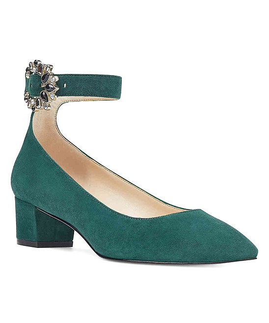 Nine West Women's Pumps XGN21 - Dark Green Bartlly Suede Pump - Women | Zulily