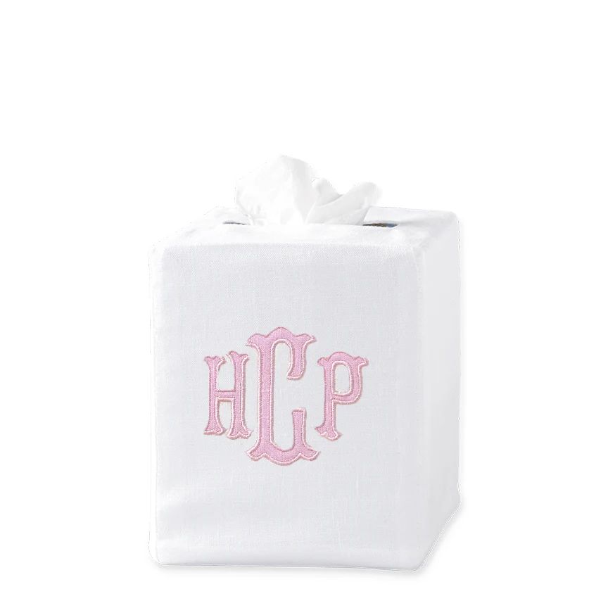 Monogrammed Tissue Box Cover | Biscuit Home