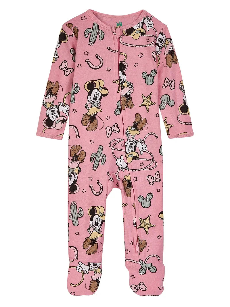 Character Baby Two-Way Zip Front Footed Sleep N Play Pajamas, Sizes Newborn-6/9 Months | Walmart (US)
