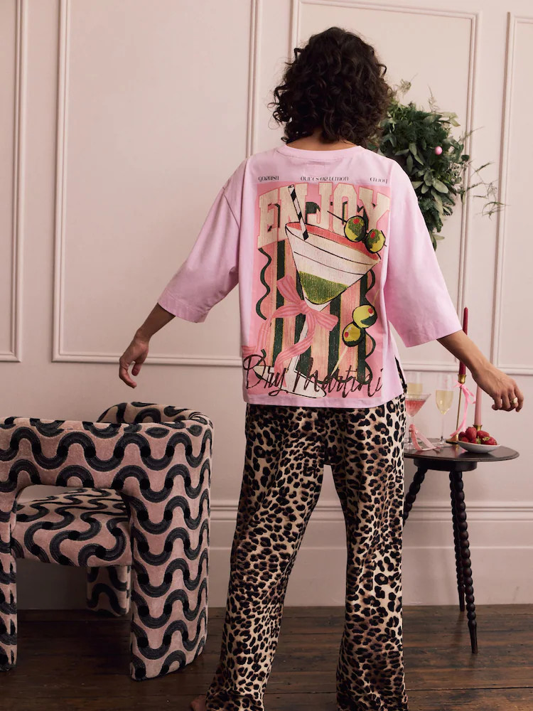 Pink Margarita Short Sleeve Pyjamas | Next EU