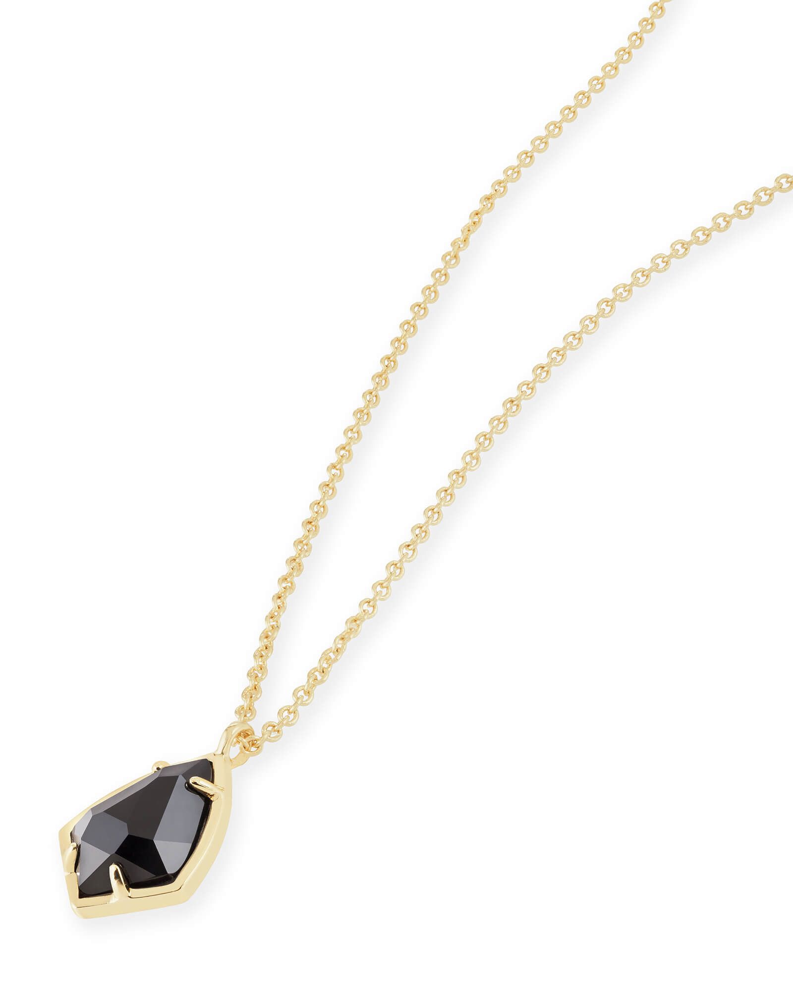 Cory Gold Pendant Necklace in Black | Kendra Scott