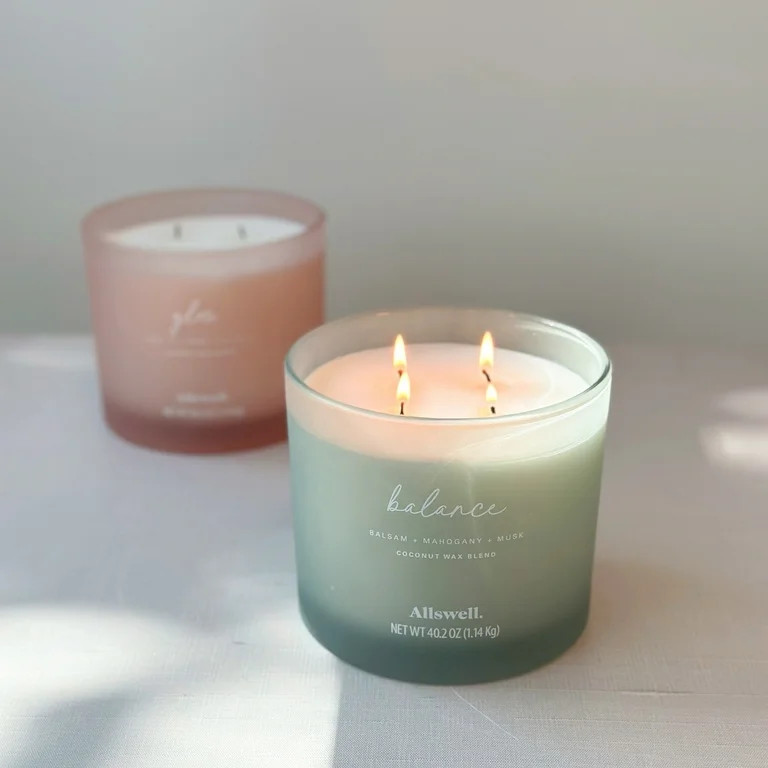 Allswell Balance (Balsam + Mahogany + Musk) Scented 4-Wick Spa Jar Candle 40.2oz. | Walmart (US)