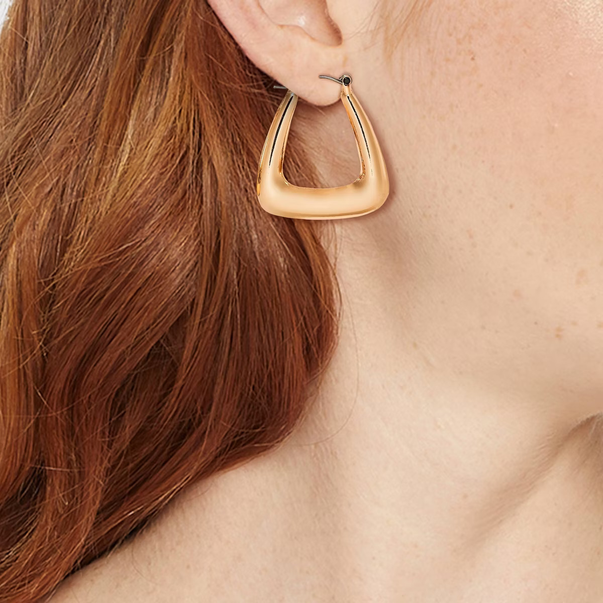 Puffy Squared Hoop Earrings - Universal Thread™ Gold | Target