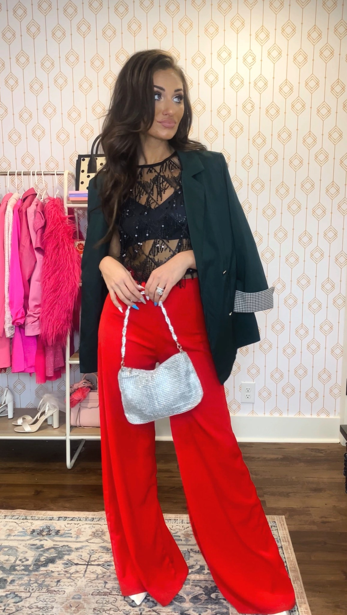 Festive outfits for the holidays, each piece coming in $15 or less! All of them come in a few different colors and are regulars in my outfit lineup all year long. 🛍️ My shoes come in a few heights and other fun styles - I’ll round them up here! 

#LTKootd #LTKSeasonal #LTKHoliday