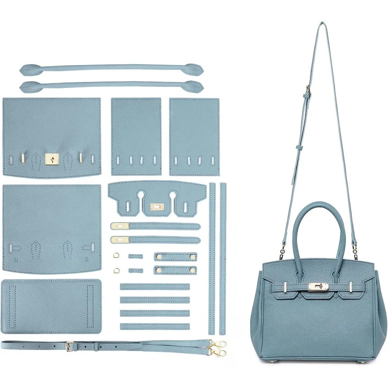 POPSEWING Top Grain Leather Platinum Bag Handbags DIY Kit for Female Gift | Walmart (US)