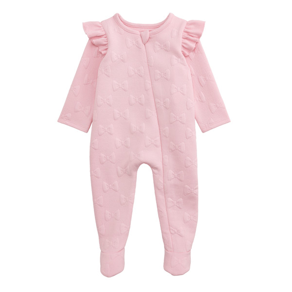 Quilted Bow Baby Sleeper | Mud Pie