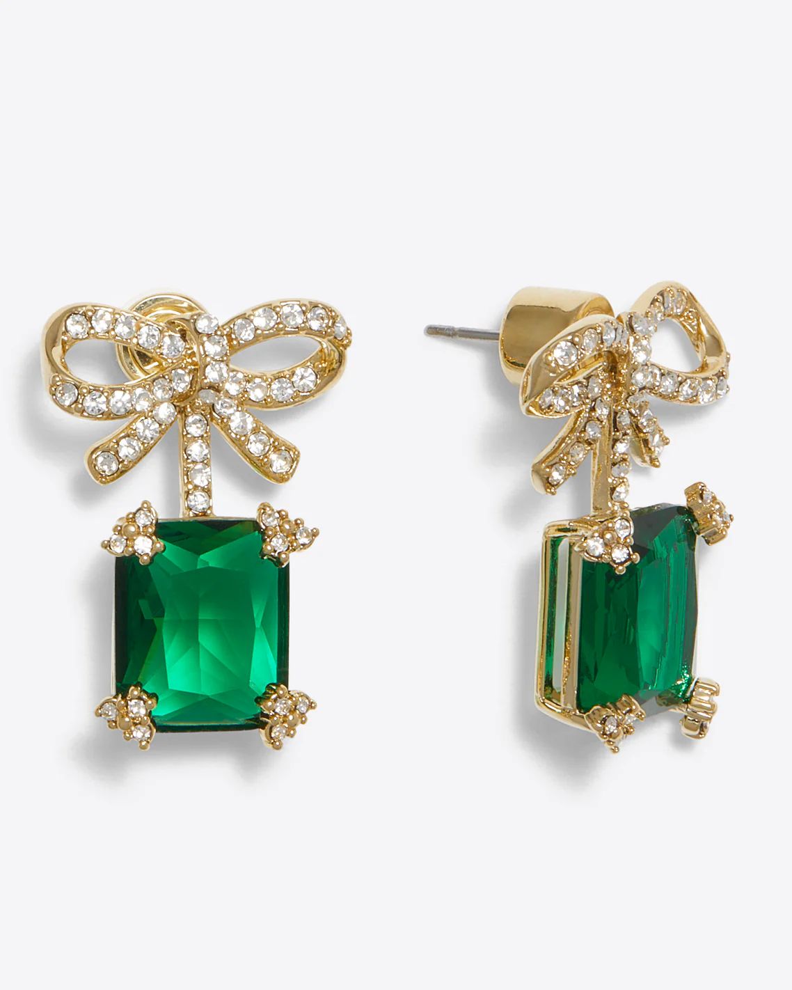 Bow Emerald Drop Earrings | Draper James (US)