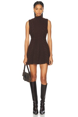 Staud Charade Dress in Brown | FWRD 