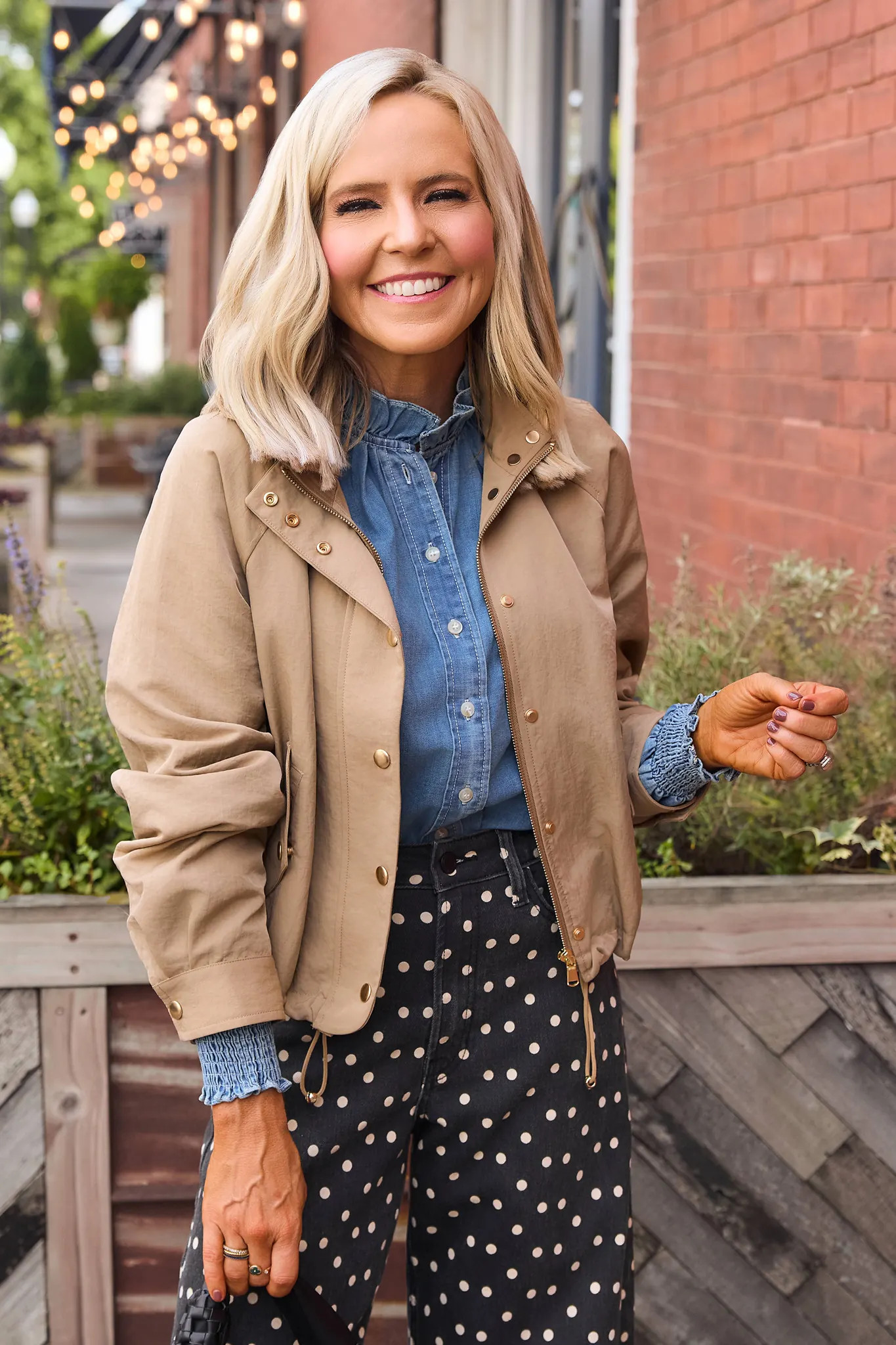 Lydia Taupe Cropped Bomber Jacket | Avara