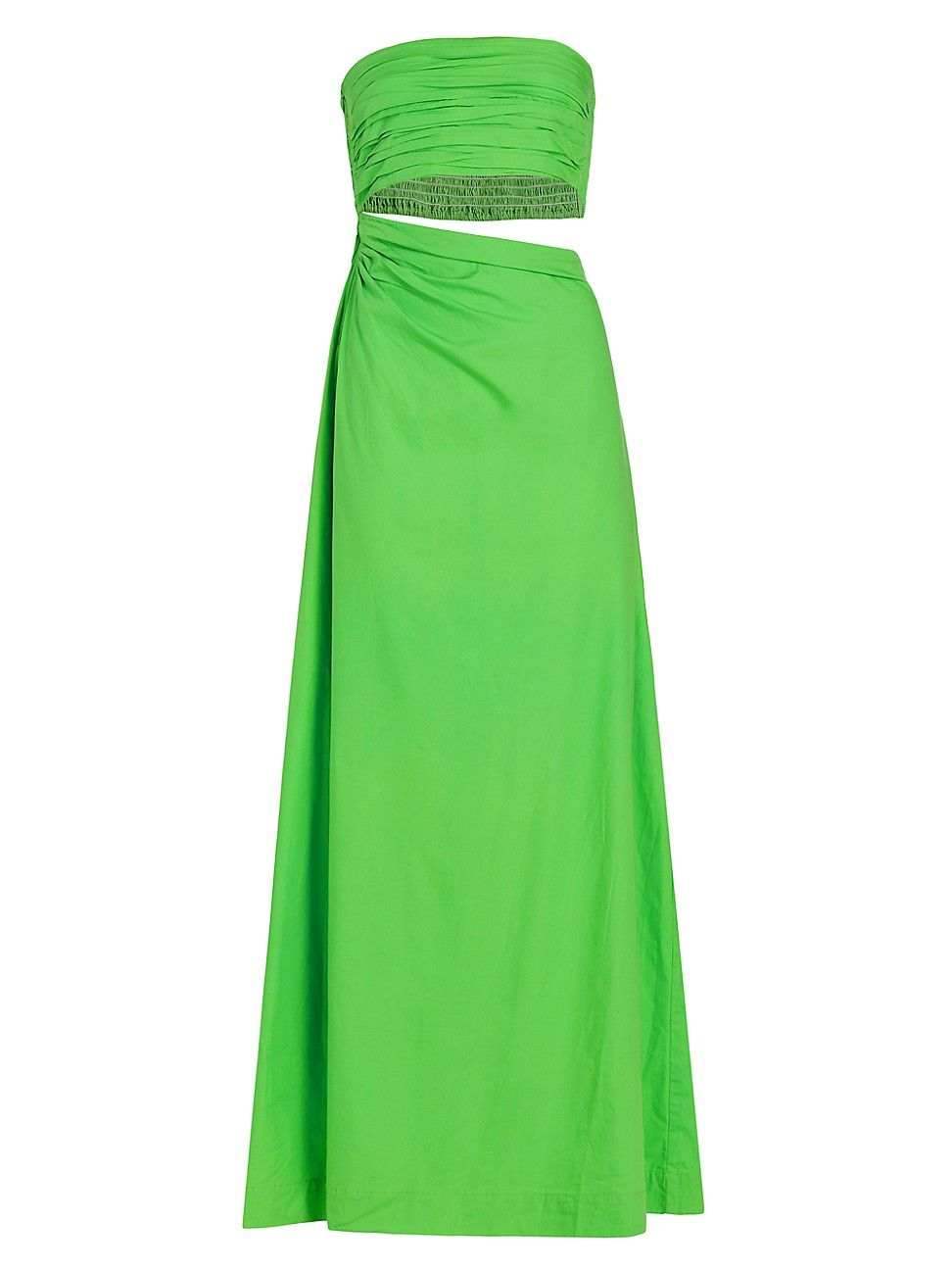 Women's Asymmetric Cut-Out Cotton Maxi Dress - Verde - Size Small - Verde - Size Small | Saks Fifth Avenue