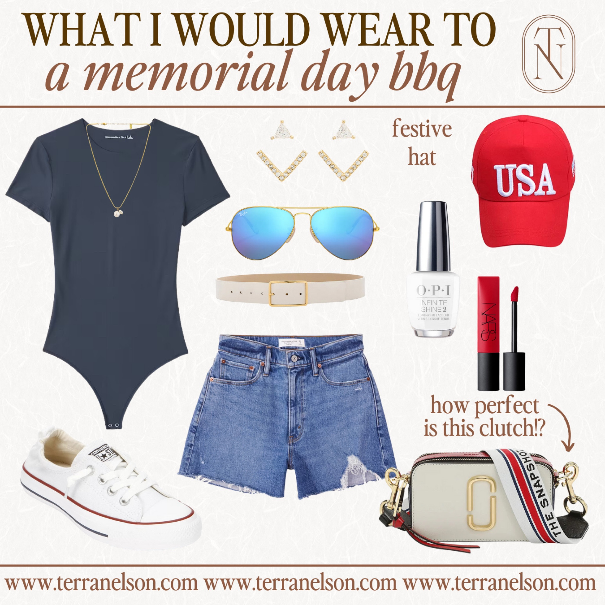 Memorial Day outfits / casual spring outfits / summer outfit / Abercrombie denim / Marc Jacobs handbag / converse

#LTKSeasonal #LTKstyletip #LTKshoecrush