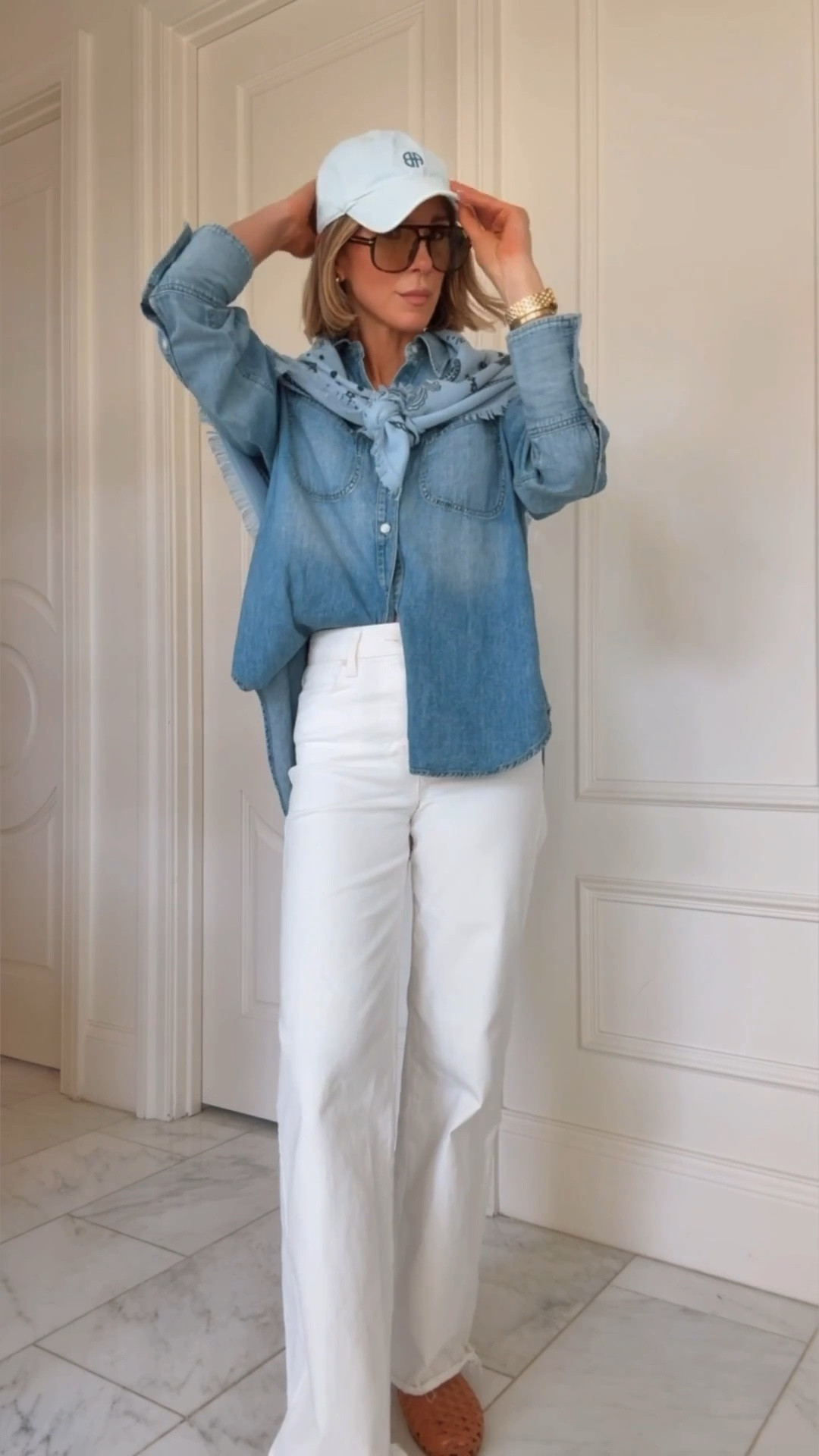 Back in stock! These Andes wide leg jeans in the longer inseam! I'm wearing size 25 and I'm 5'7, for reference.

#LTKootd