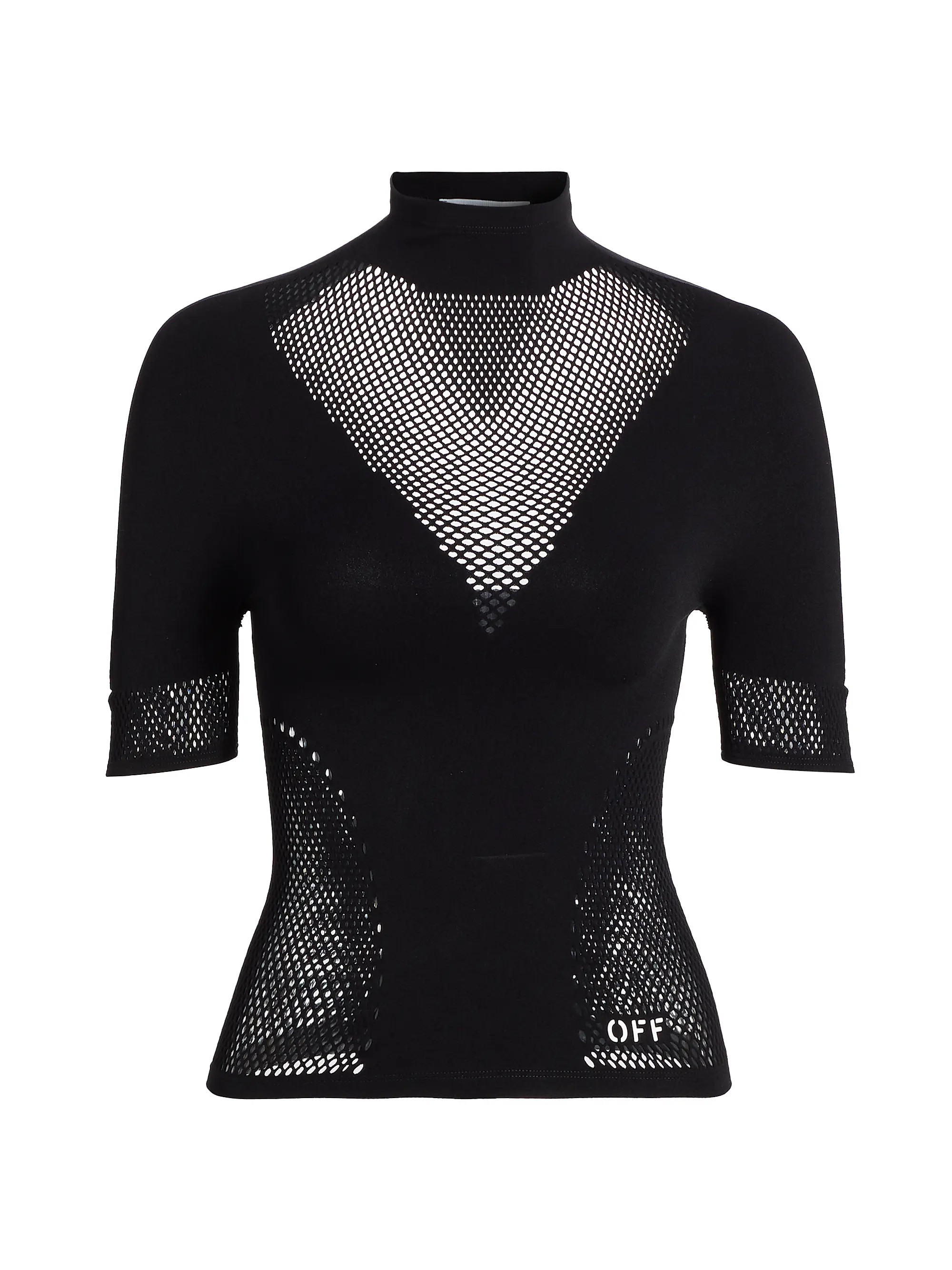 Seaml Mesh Mock Turtleneck T-Shirt | Saks Fifth Avenue