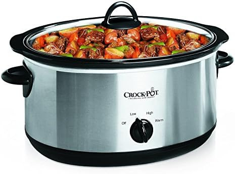 Crock-Pot 7 Quart Oval Manual Slow Cooker, Stainless Steel (SCV700-S-BR), Versatile Cookware for ... | Amazon (US)
