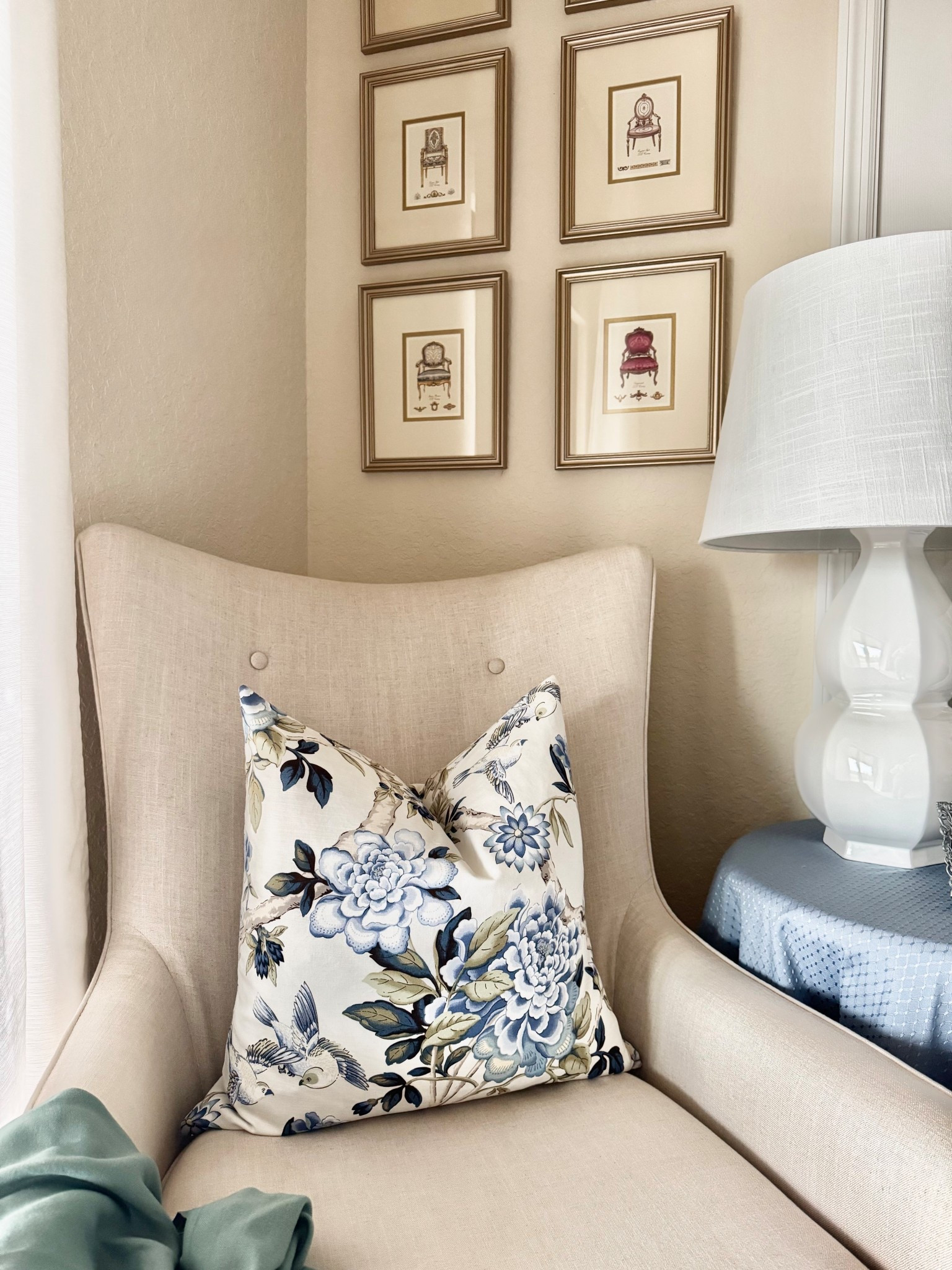 🩵💚A cozy & playful reading nook in our home office with this beautiful floral throw pillow! I’ve linked some similar ones below! 

Home Decor | Decorative Throw Pillow Covers | Traditional Decor | Transitional Decor | 2026 Trendy Decor | Timeless Decor | Transitional Modern Coastal Decor 

#LTKHome #LTKFindsUnder100