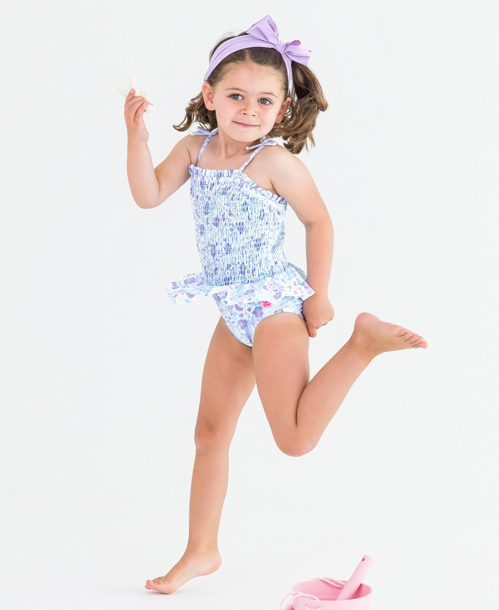 Peplum Smocked Bodice One Piece | RuffleButts / RuggedButts