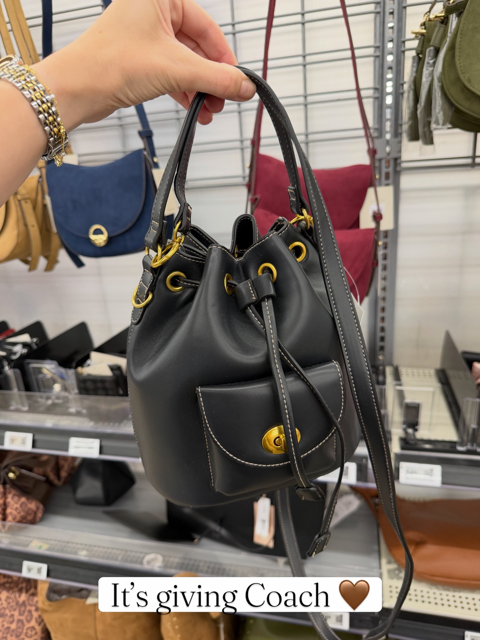 Walmart bucket bag in black or brown. #walmartfashion
