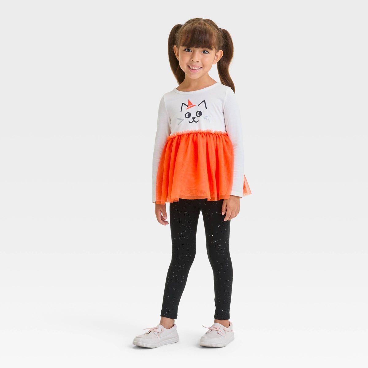 Toddler Girls' Cat Long Sleeve Top & Tulle Set - Cat & Jack™ Cream | Target