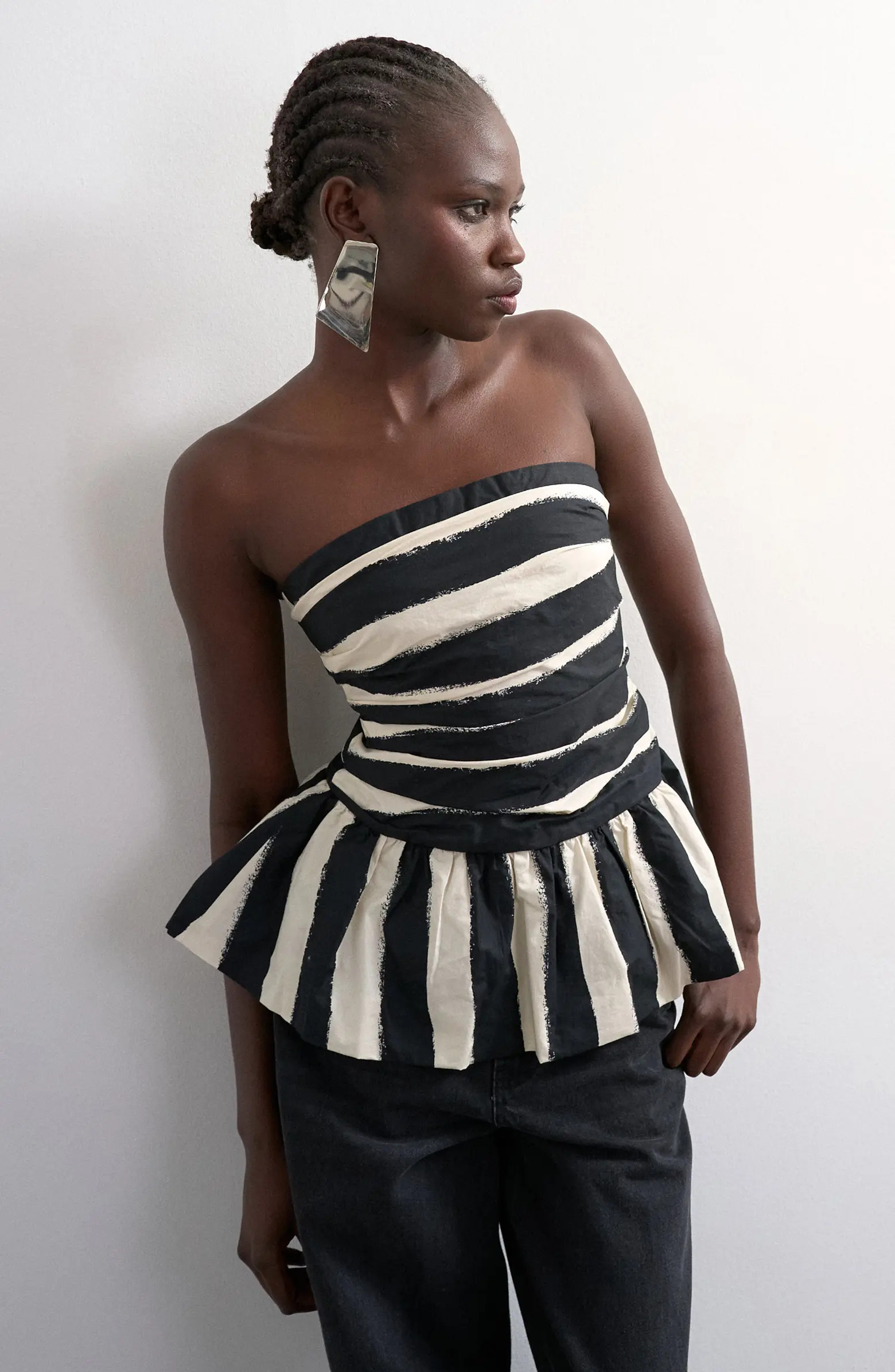 Topshop Gathered Strapless Peplum Top | Nordstrom | Nordstrom
