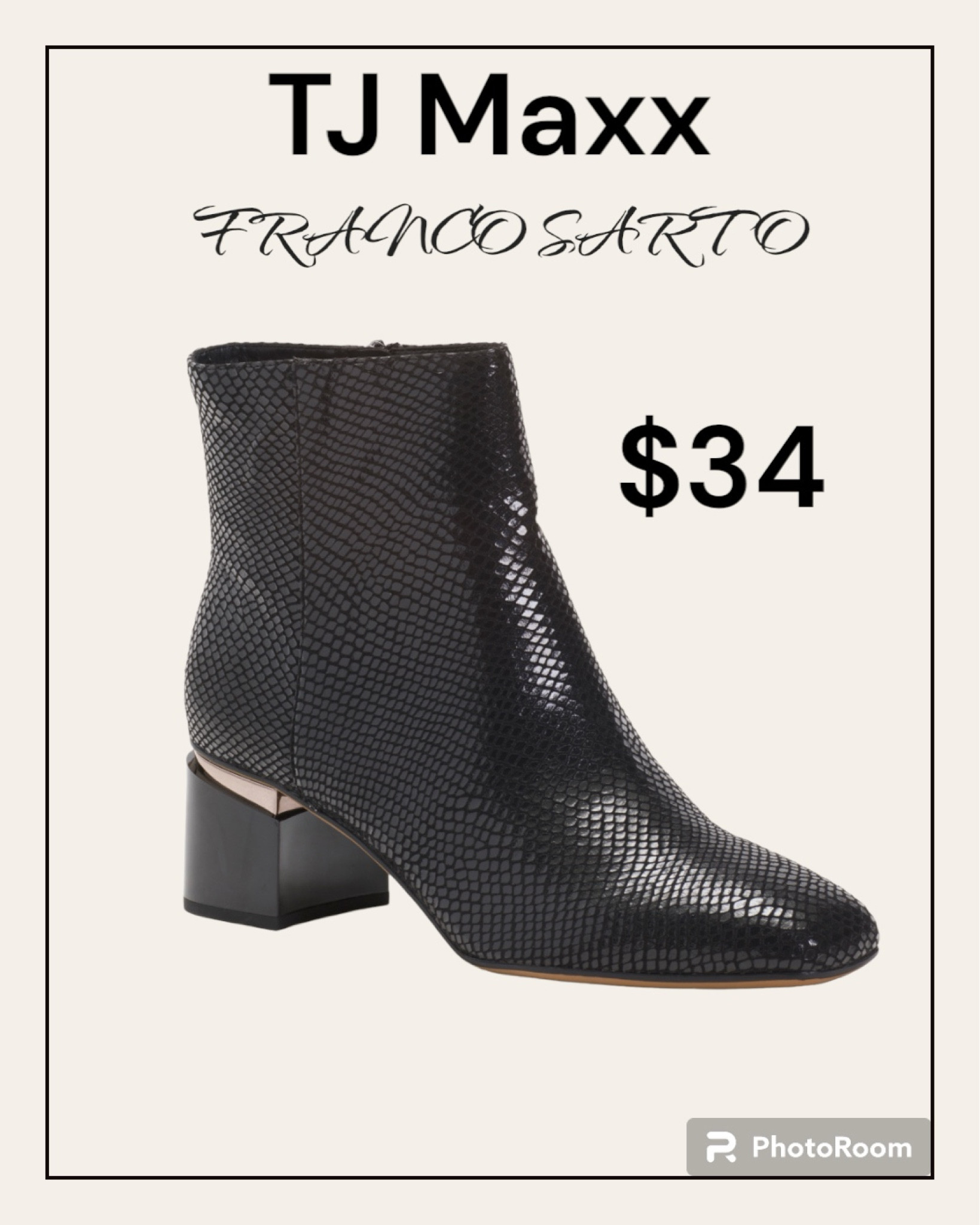 Black Frank Sarto boot at TJ Maxx. 
#boots

#LTKSeasonal #LTKfindsunder50 #LTKshoecrush