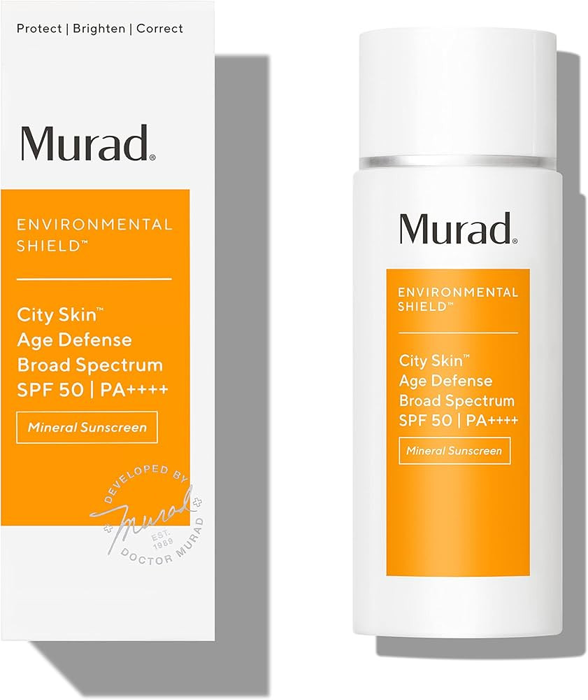 Murad Environmental Shield City Skin Age Defense Broad Spectrum SPF 50-100% Mineral Sunscreen - B... | Amazon (US)