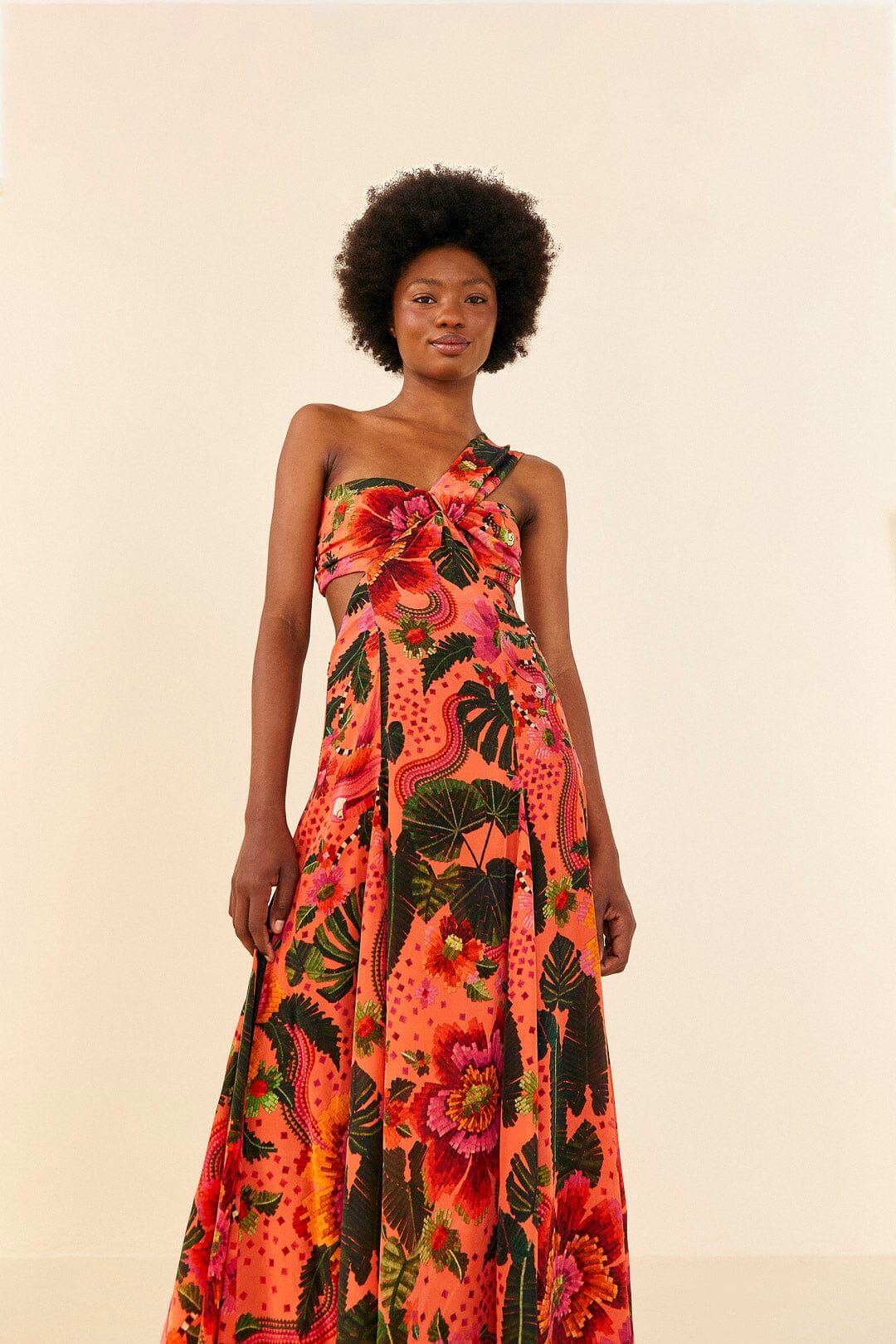 Orange Blooming Garden Maxi Dress | FarmRio