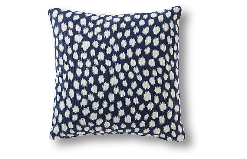 Lille 19x19 Pillow - Navy Dots | One Kings Lane
