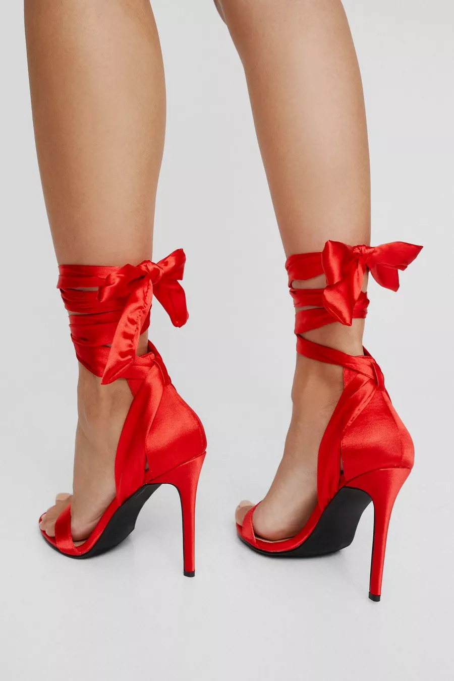 Satin Strappy Heels | Nasty Gal US
