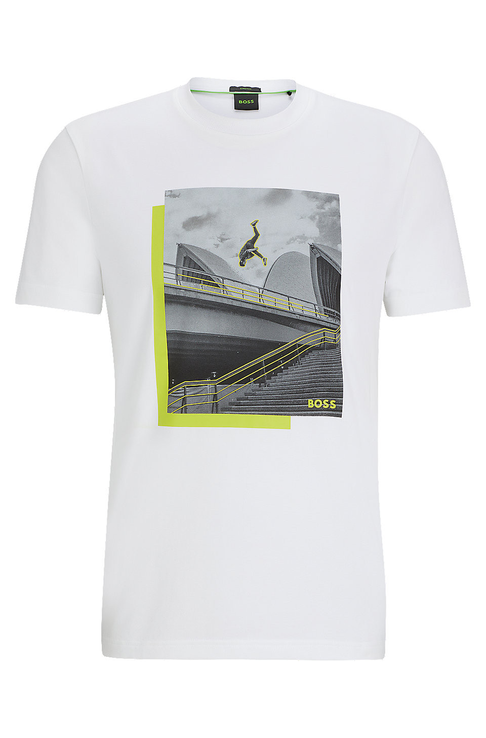 Photo-print T-shirt in stretch-cotton jersey | Hugo Boss (US)