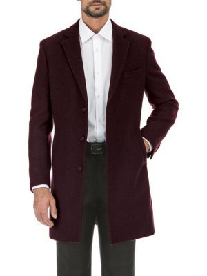 Single Breasted Wool-Blend Overcoat | Saks Fifth Avenue OFF 5TH