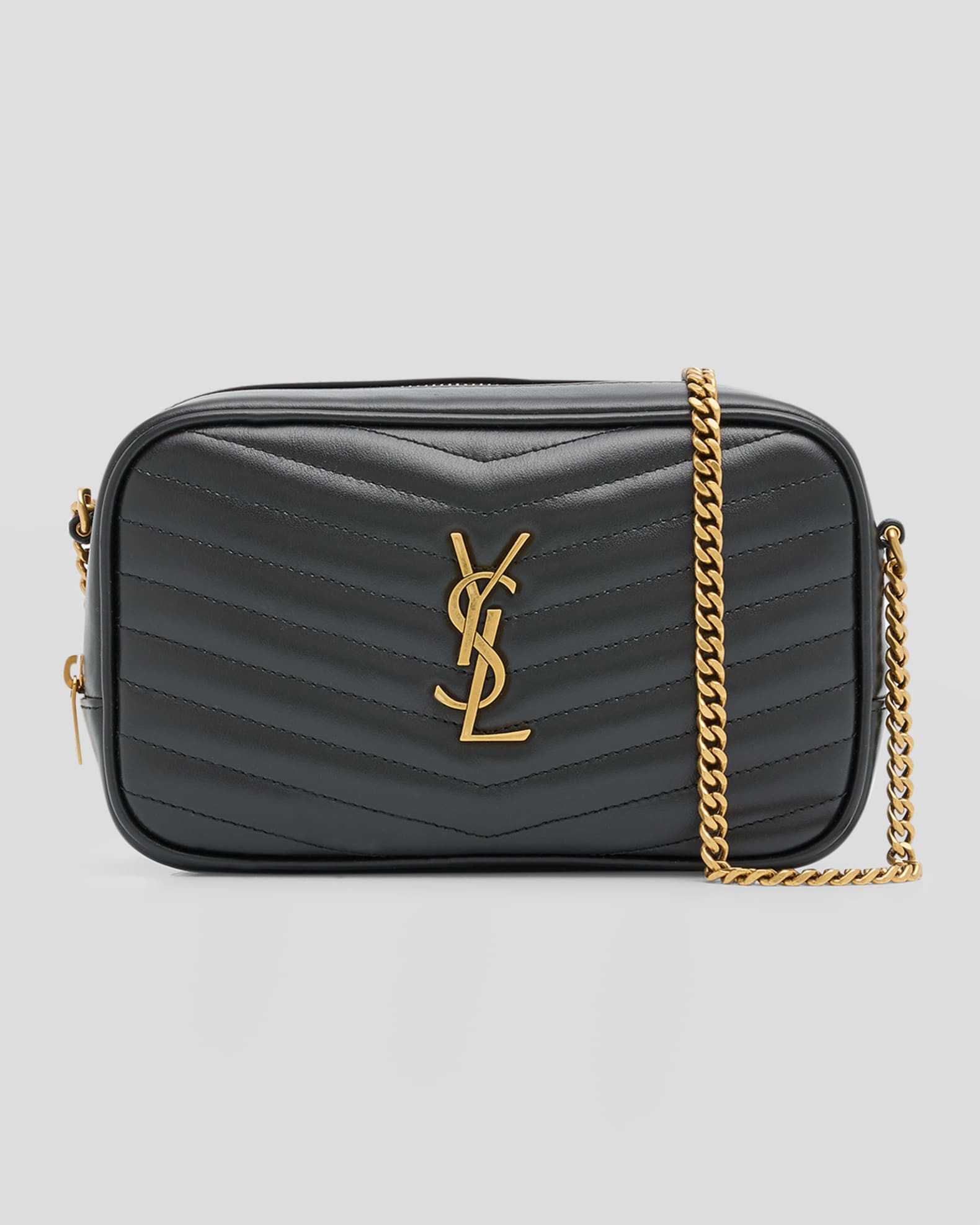 Saint Laurent Lou Mini YSL Camera Bag in Smooth Quilted Leather | Neiman Marcus