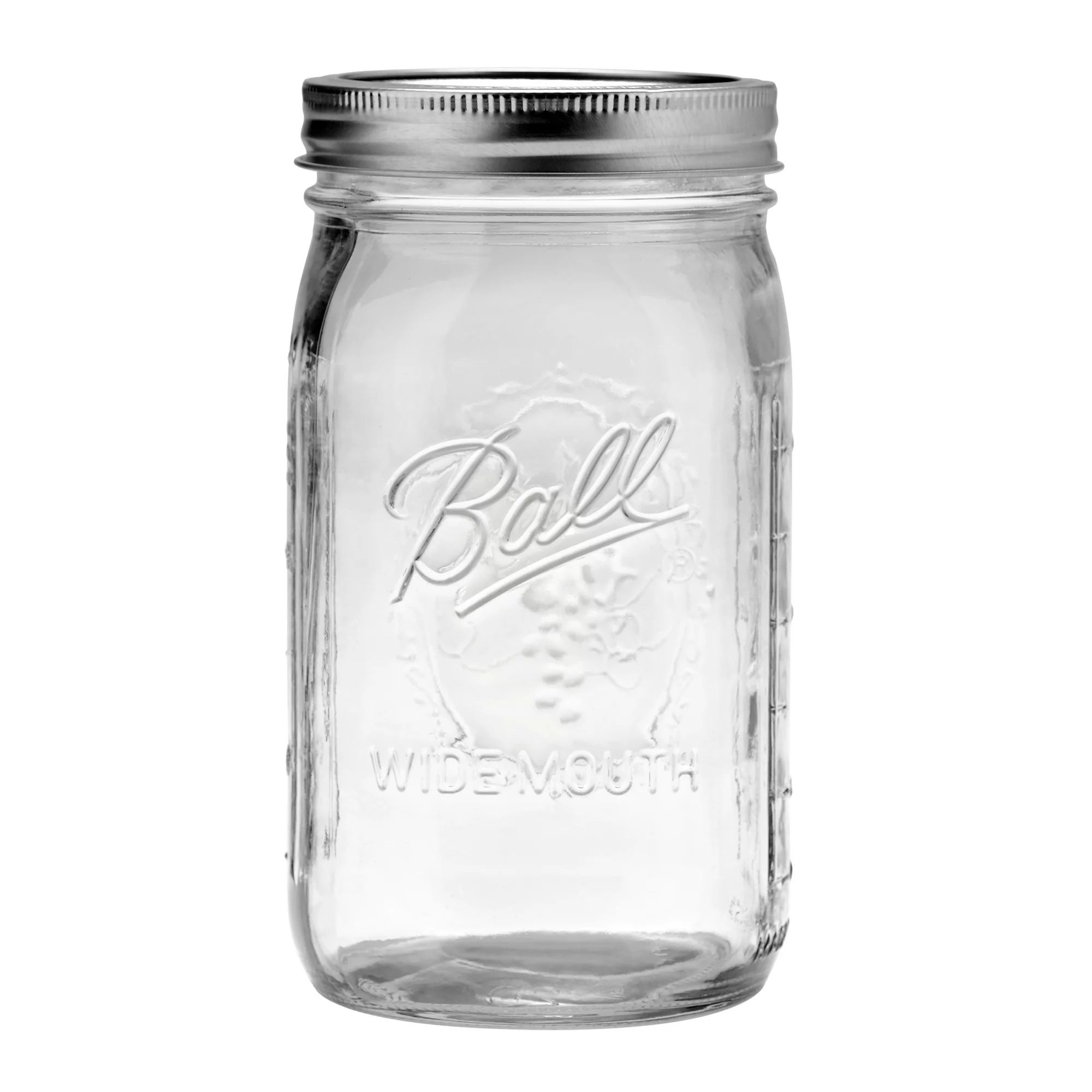Ball Glass Mason Jar with Lid & Band, Wide Mouth, 32 oz, Single Jar - Walmart.com | Walmart (US)
