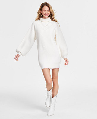 GUESSWomen's Katie Turtleneck Long-Sleeve Sweater Dress | Macy's