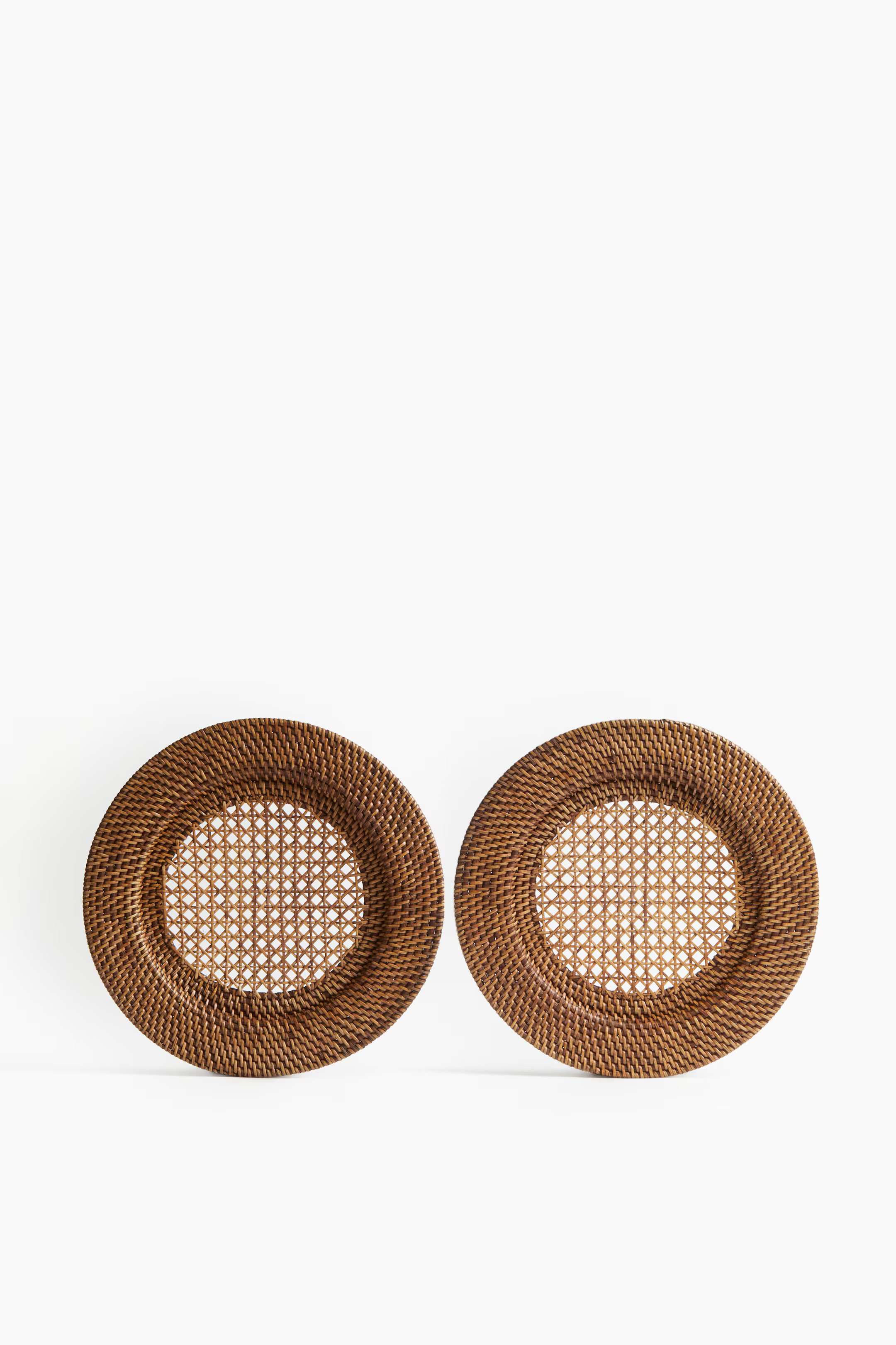 2-Pack Rattan Charger Plates | H&M (US + CA)
