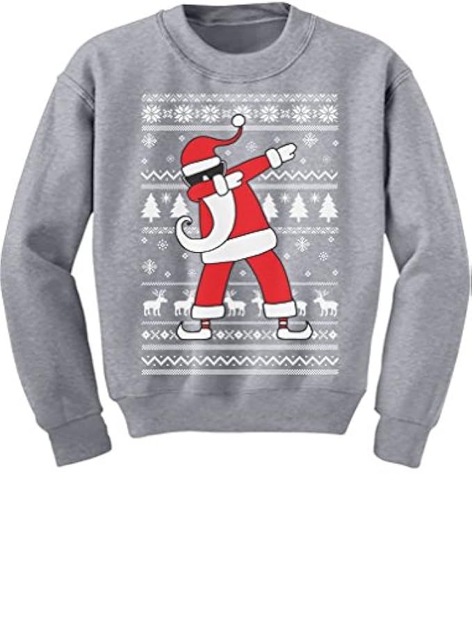 Tstars Dabbing Santa Funny Ugly Christmas Party Youth Kids Sweatshirt | Amazon (US)