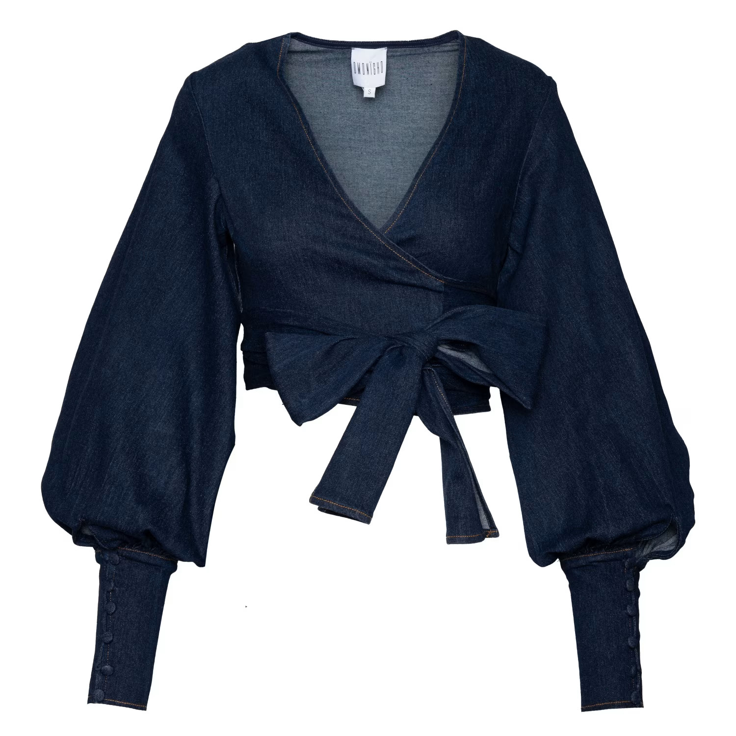 Dana Denim Wrap Top | Wolf & Badger