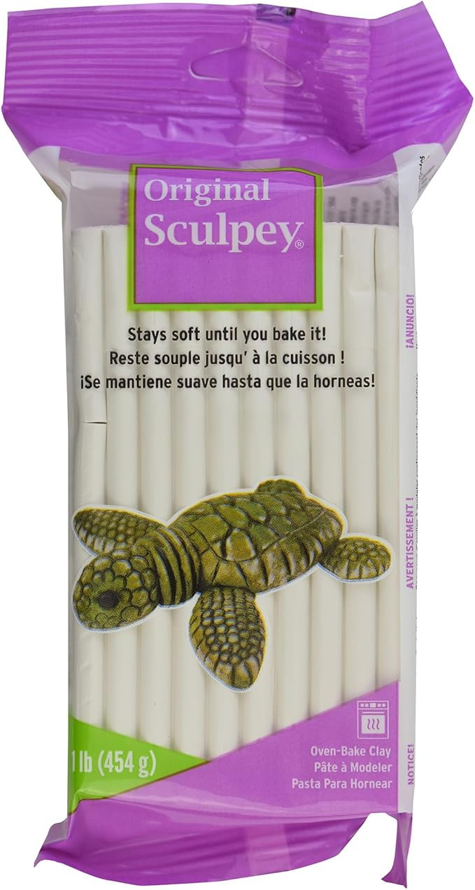 Sculpey Original ® White, Non Toxic, Polymer clay, Oven Bake Clay, 1 pound great for modeling, s... | Amazon (US)