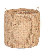 Woven Water Hyacinth Round Basket | TJ Maxx