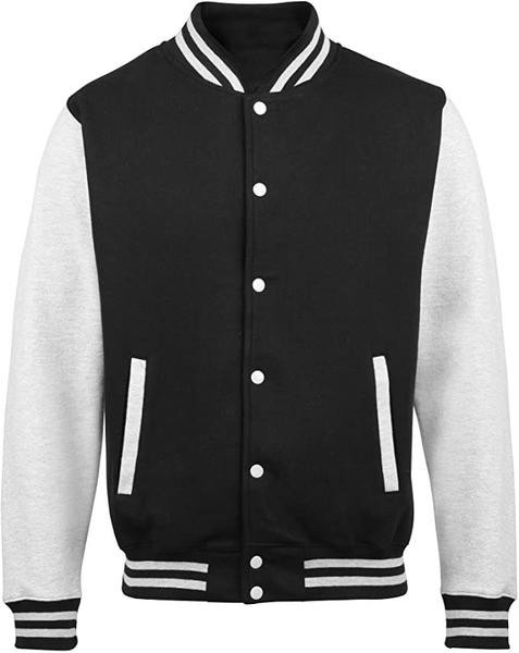 Custom Black and Grey Varsity Jacket | The Denim Blonde