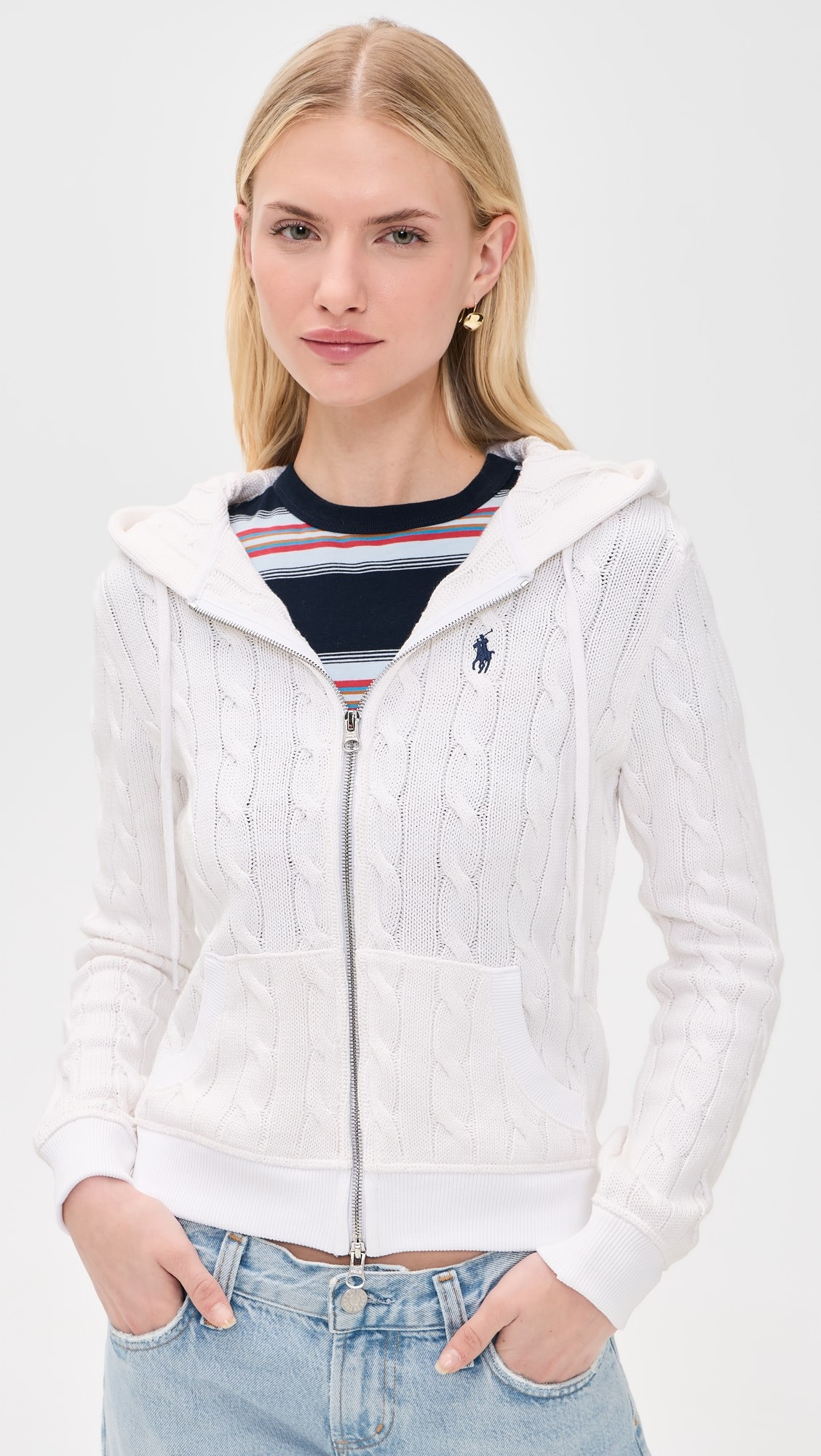 Cotton Cable Knit Hoodie | Shopbop