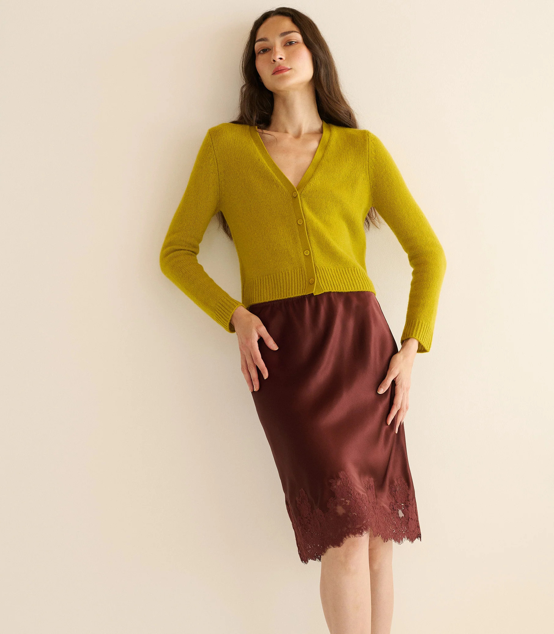 Elowette Skirt - Cafe Brun | DÔEN | DOEN