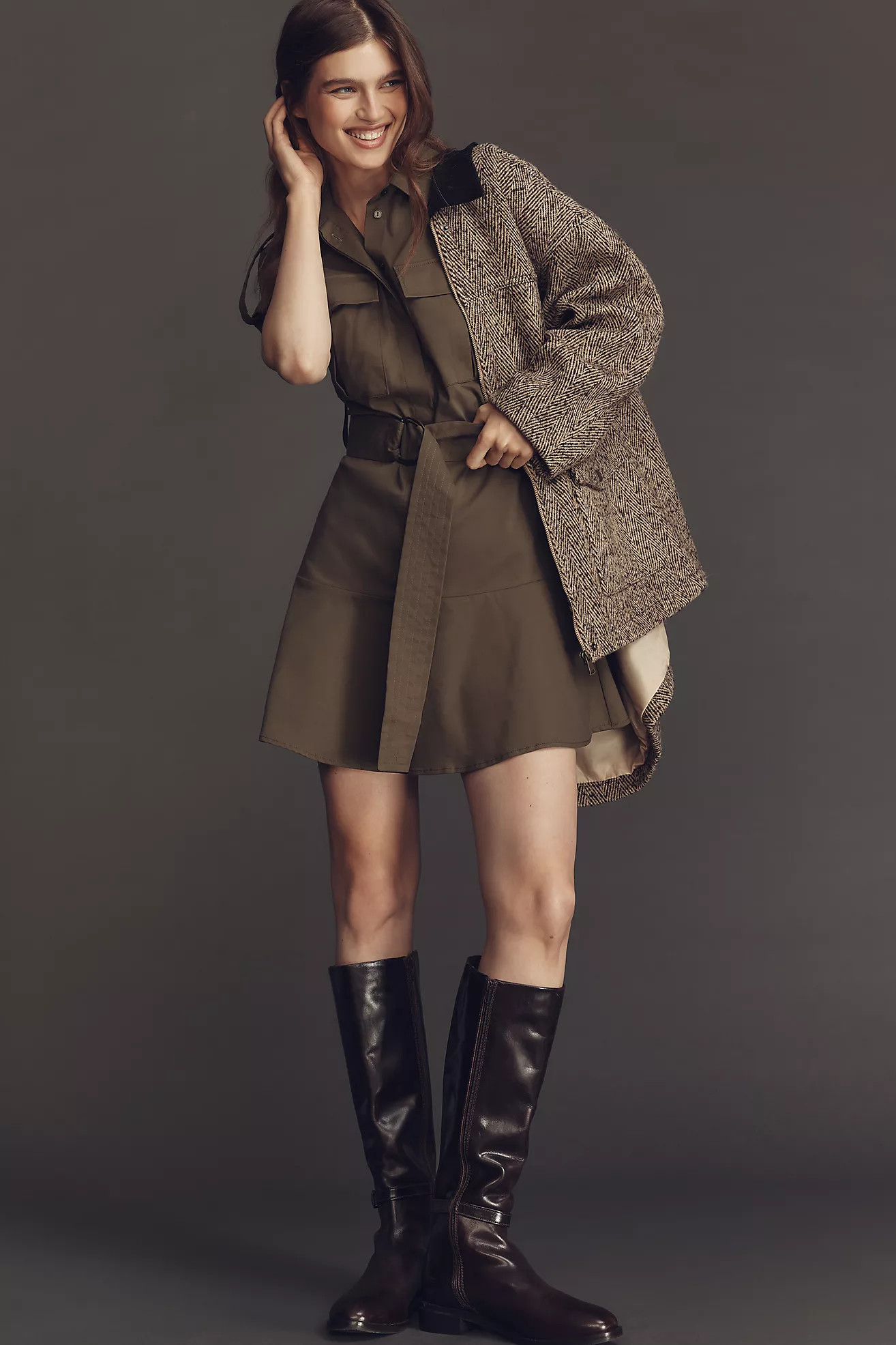 Exquise Utility Mini Shirt Dress | Anthropologie (US)