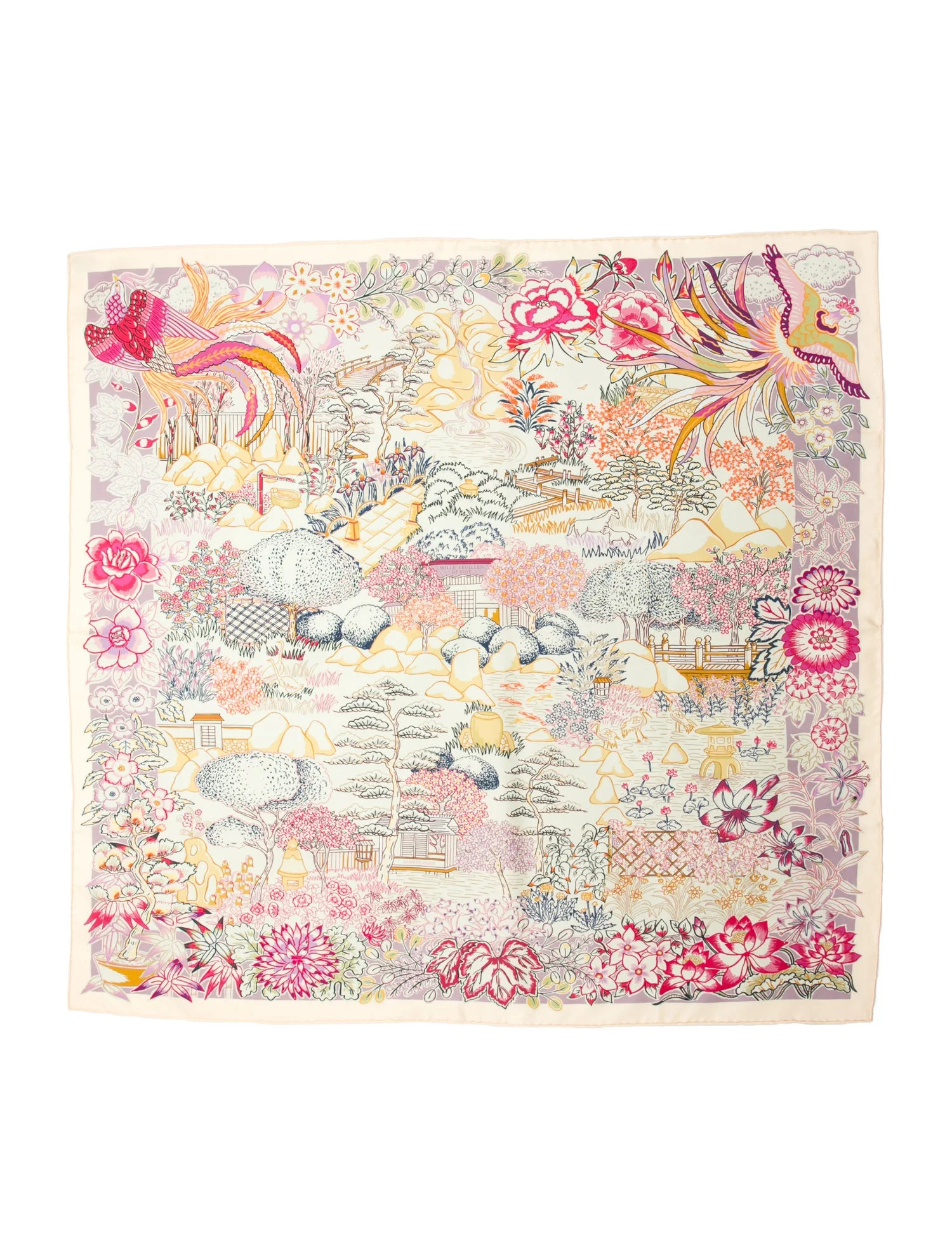 Mille Feuilles de Soie Double Face Silk Scarf w/ Tags | The RealReal